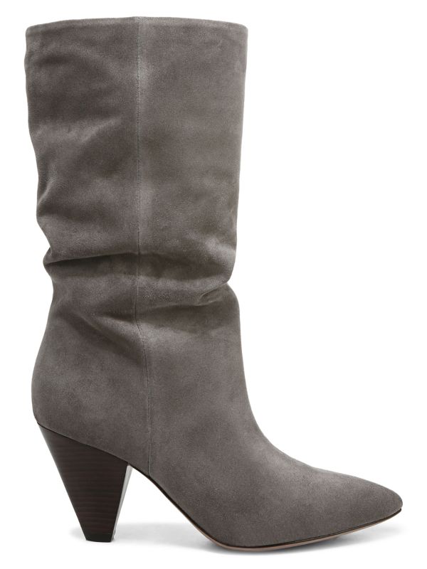 Veronica Beard Blondie Leather Mid Calf Boots